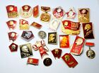 VINTAGE USSR SOVIET RUSSIA LENIN COMMUNIST KOMSOMOL PIN BADGE LOT COLLECTION