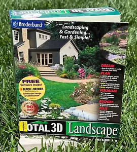 Broderbund Total 3D Landscape Deluxe 3.0 Software New Old Stock - Picture 1 of 12