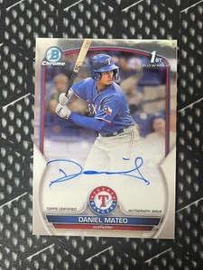 2023 Bowman Chrome Daniel Mateo 1st Bowman Auto CPA DMO Rangers - Picture 1 of 2
