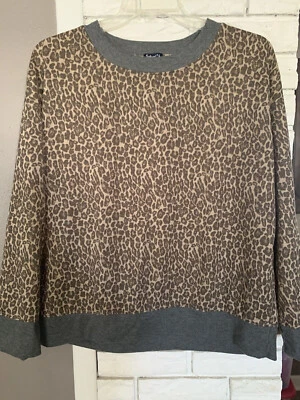 Espléndido Top Pullover Para Mujer Estampado Animal Manga Larga Cuello Redondo, Talla Grande XXL Foto 1 de 4