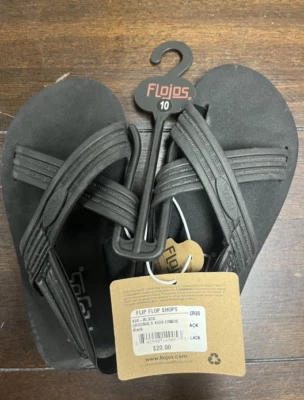 Sandalias Flojos Original Unisex Niño Negras Nuevas Con Etiquetas Sin Caja Foto 1 de 2