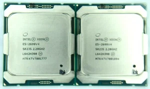 Matched Pair of Intel Xeon E5-2699 V4 2.2 GHz 22 Core SR2JS Processor w/Grease - Bild 1 von 2