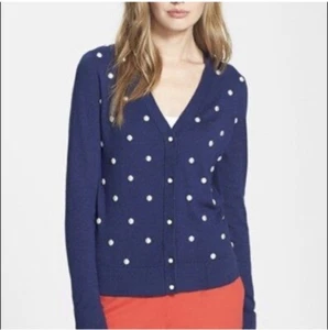 Neu mit Etikett Kate Spade leichter Damen-Cardigan MED Galvin mit Perlenverzierung Pullover - Bild 1 von 12