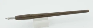 Hunt's Crow Quill Olive Swirl Dip Pen Nib Holder w/Hunt 102 Nib - 1950s - Unused - Picture 1 of 2