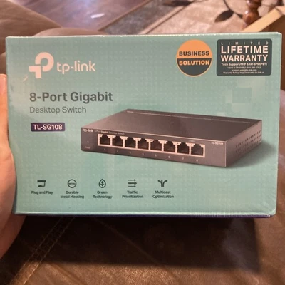 TP-LINK TL-SG108 8-Port Switch 10/100/1000Mbps Switch - Image 1 of 4