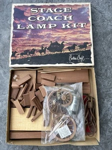 Vintage Stage Coach Covered Wagon Lamp Kit Cactus Craft New - Picture 1 of 15