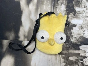 RARE VINTAGE 1997 THE SIMPSONS BART SIMPSON HEAD FACE PLUSH MULTI BAG GIFTWARE - Picture 1 of 4