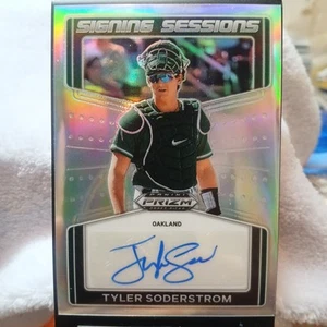 2022 Panini Prizm Tyler Soderstrom Rookie Auto Sp Refractor Rc Athletics - Picture 1 of 11