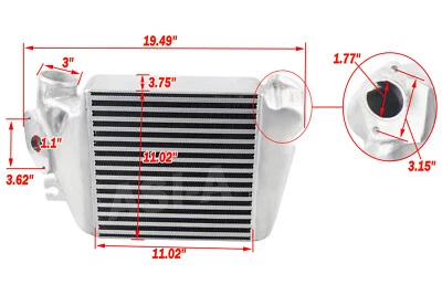 Top Mount Intercooler fits Subaru 08-15 WRX / 05-09 Legacy GT 09-13 Forester XT - Image 1 of 4