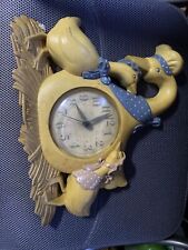 Vintage 1987 Burwood New Haven Quartz Wall Clock Mother Goose & Baby Geese Works