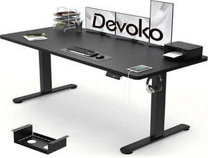 Electric Standing Desk 160X80Cm with USB Charging Height Adjustable Desk with De - Picture 1 of 9