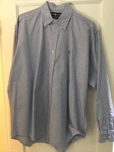 Large Ralph Lauren Blake Blue Label Men's Check Shirt 100% Cotton Button Down. - Picture 1 of 4