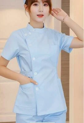 Women Nurse Uniforms Doctor Medical Beautician Lab Work clothes Short Coat - Image 1 of 4