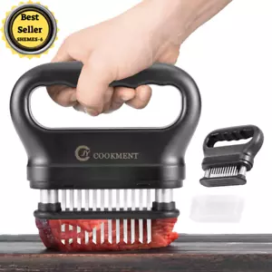 Meat Tenderizer Tool with 48 Stainless Steel Ultra Sharp Needle Blades, Kitchen. - Picture 1 of 7