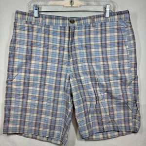 Merona Plaid Shorts Casual Everyday Golf Comfort Size 36 - Picture 1 of 7