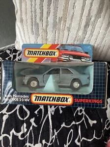 Matchbox Superkings K115 Mercedes Benz 190E Silver Boxed Retro Vintage  - Picture 1 of 6