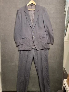 Ermenegildo Zegna Suit 96C Zegna Wool Navy Pinstripe 2 Piece Made Spain - Picture 1 of 19