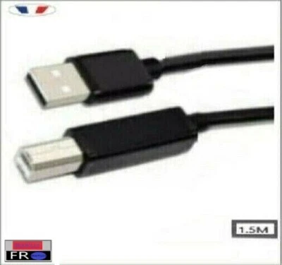 EUROBATT Cable Imprimante Usb 2.0 Compatible HP Canon Epson 1,5M modele Male Type B