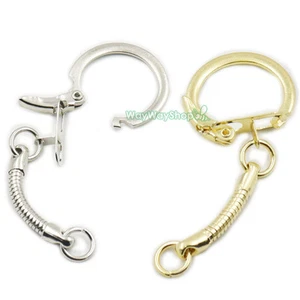 57mm 2 1/4" Llavero Llaveros Cadena Serpiente con Anillos de Salto a Presión Bolsas de Metal Dije - Imagen 1 de 4