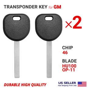 2X Transponder Key For GM B120 B121 PCF7936AA 46 Chip High Quality - Picture 1 of 1