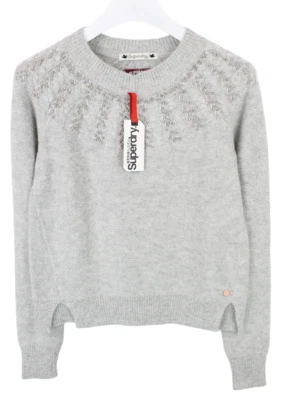 Superdry Embellishes Propeller Knit Jumper Women Drive To The Side MEDIUM - Image 1 of 4