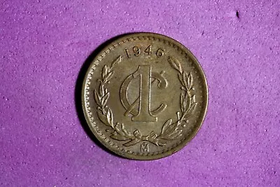Moneda de bronce de 1 centavo de México 1946 Mo #M23036 Foto 1 de 2