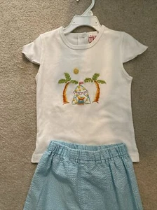 Orient Expressed Embroidered 3-piece Set. Gingham Beach. Size 4 - Picture 1 of 3
