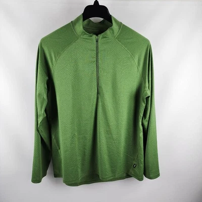 Camisa REI Para Hombre Grande Verde Peso Medio Capa Base 1/4 Cremallera Foto 1 de 4