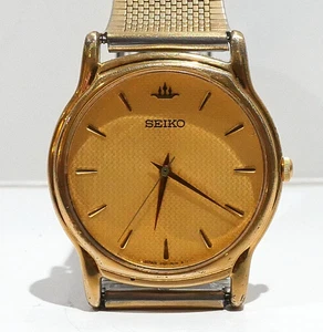 Vintage 1998 SEIKO V701-7A80 Gold Tone Dial 33.1mm Men's Quartz Watch - Bild 1 von 18