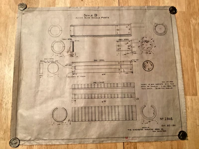 Winchester Modelo 1897 Original de Fábrica Acción Manija Deslizable Piezas Dibujo Foto 1 de 2