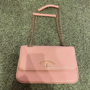 VIVIENNE WESTWOOD  Shoulder Handbag Pink Leather Women Almost Unused Used - Picture 1 of 4