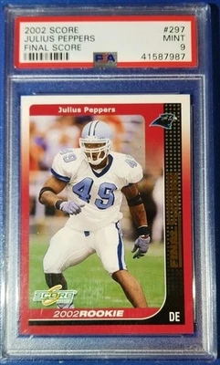 2002 Score Julius Peppers Final Score 28/100 #297 PSA 9 Panthers - Image 1 of 2