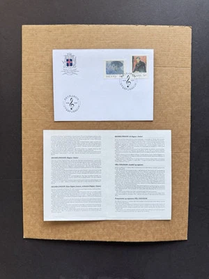 Iceland 1991 FDC (37) Iceland Painter Ragnar Jonsson #743-44 +New Issue Bulletin - Image 1 of 2