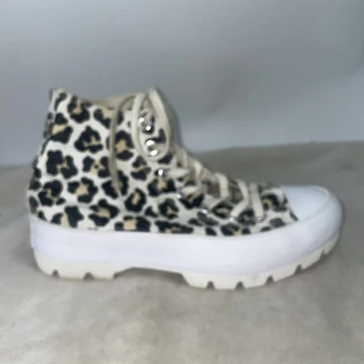 Zapatos para mujer Converse Chuck Taylor All Star con tacos altos de leopardo talla 7 Foto 1 de 4