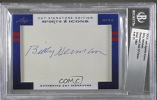 2012 Leaf Sports Icons Cut Signatures /21 Billy Herman BGS Authentic Auto HOF