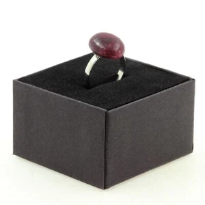 Pietre E Minerali. Anello In Rame Placcato Argento. 15.43 Ct. Taglia Regolabile. - Foto 1 di 4