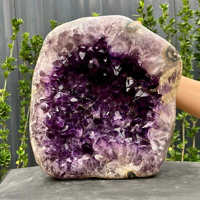 22.8LB Natural Amethyst agate geode quartz cluster crystal specimen Healing - Image 1 of 4