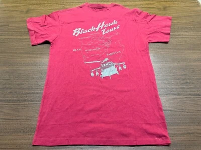 Винтажная мужская бордовая футболка Blackhawk Tours Afghanistan размер большой - Изображение 1 из 4