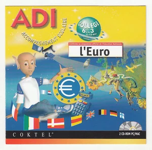 *** ADI - l'Euro - Collège *** 2 CDRom PC - Neuf - vintage 1999 - Photo 1/8
