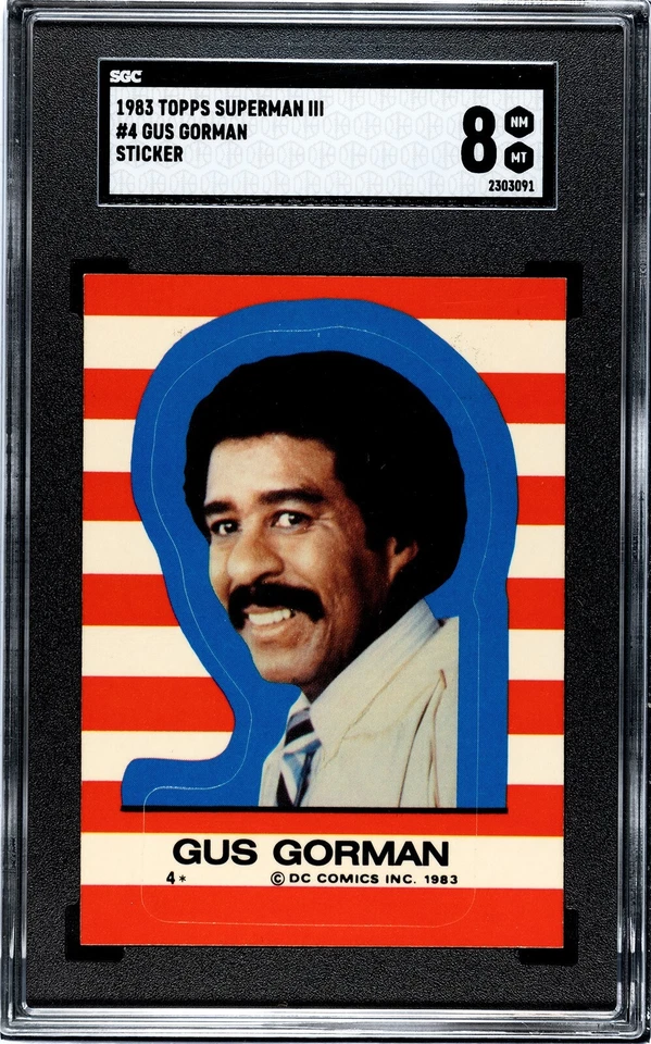 1983 Topps Superman III Stickers #4 Gus Gorman Richard Pryor SGC 8 NM/MT 1st? - Image 1 of 2