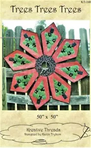 Trees Trees Trees Holiday Christmas Tree Skirt & Runner Quilt Pattern - Picture 1 of 1