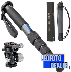 Leofoto MP-326C+VH-10S CF Monopod with VH-10S Two Way Tilt Head - Picture 1 of 12