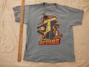 2005 Shirt Children's Youth Size 14 or Adult Small light blue Teen Titans Tower - Picture 1 of 4
