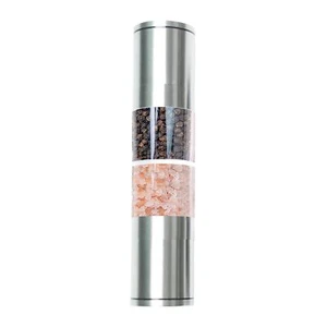 Stainless Steel Salt And Pepper 2 In 1 Grinder Mill Refillable Adjustable - Picture 1 of 6
