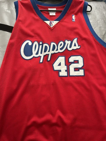 Authentic Reebok Los Angeles Clippers Red Elton Brand #42 Size 56 Jersey Vintage Cover