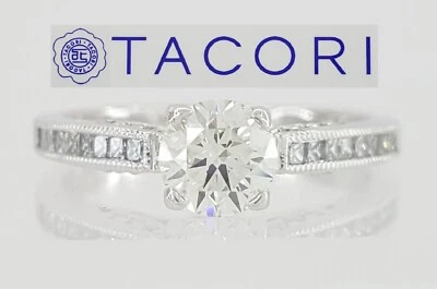 Anillo de compromiso Simply Tacori 3005RD5,5 de oro blanco de 18 k 0,91 quilates H/VS1 GIA $6.340 Foto 1 de 4