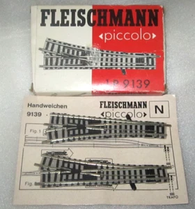 FLEISCHMANN 9139 N PICCOLO WEICHEN WEICHEN LINKS/RECHTS NEU IN OVP 9170 9171 - Bild 1 von 14