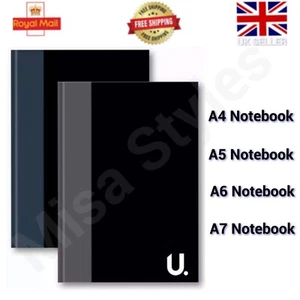 A4 A5 A6 A7 HARDBACK NOTEBOOK LINED JOURNAL PLANNER BOOK RULED PAD WRITING DIARY - Picture 1 of 6
