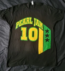 Pearl Jam 2024 10 TEN CLUB Green t-shirt unisex LARGE green Yellow Dark Matter - Picture 1 of 6