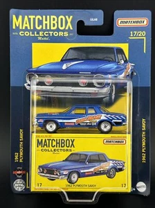 2022 Matchbox BLUE 1962 PLYMOUTH SAVOY 17/20 FREE SHIPPING MBX - Picture 1 of 3